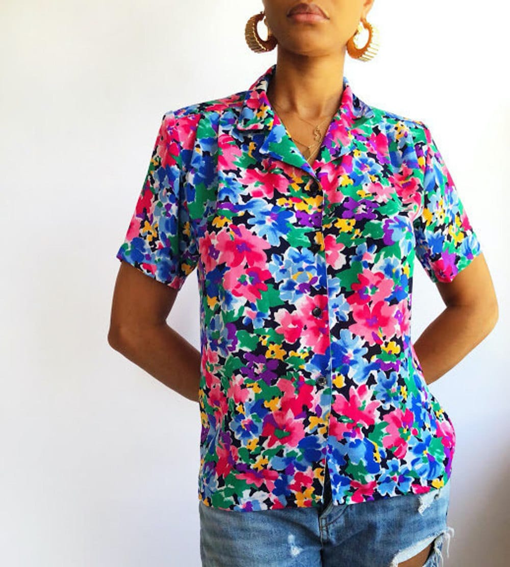 A vintage floral blouse from Threads of Habit