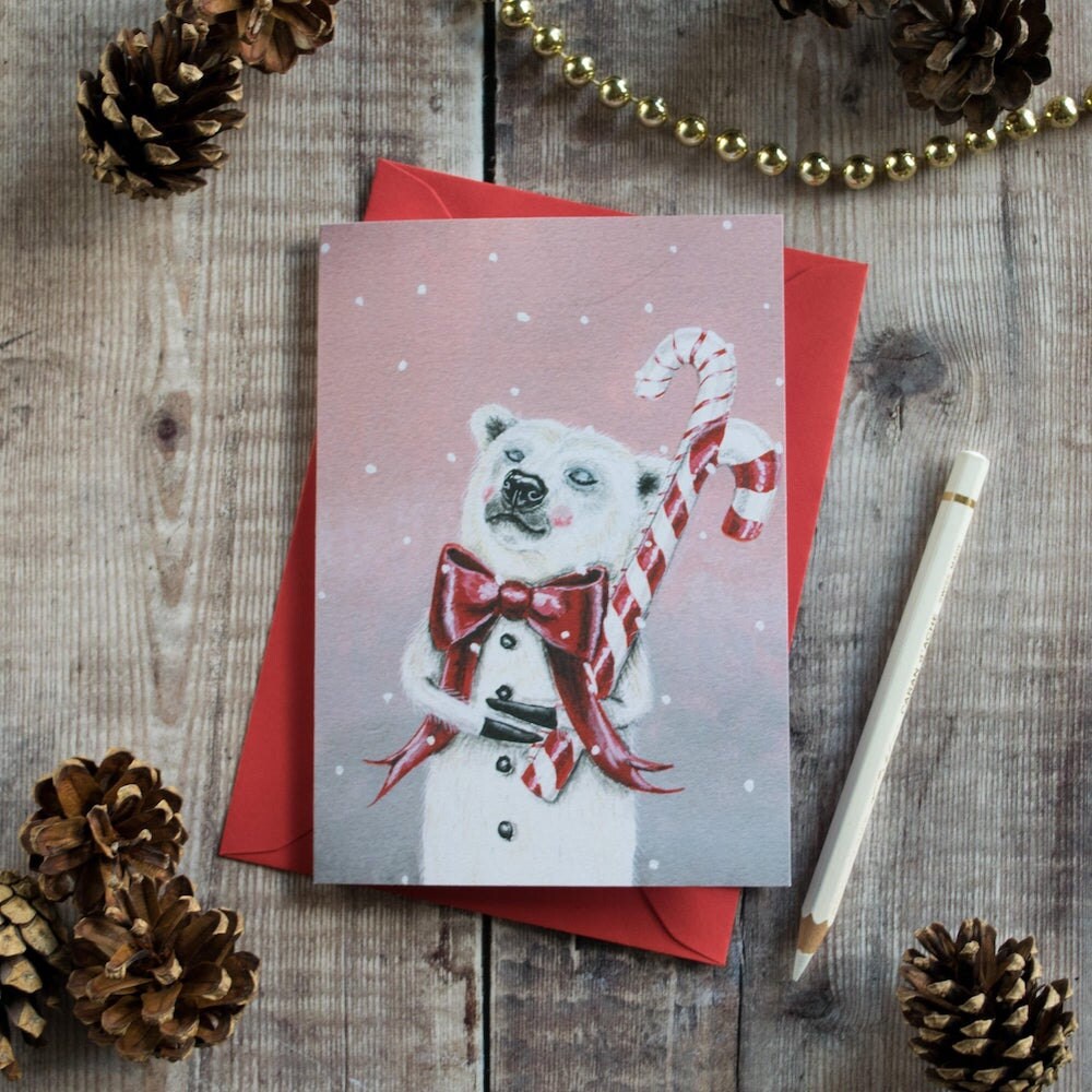 Polar bear holiday card from Kayleigh Radcliffe