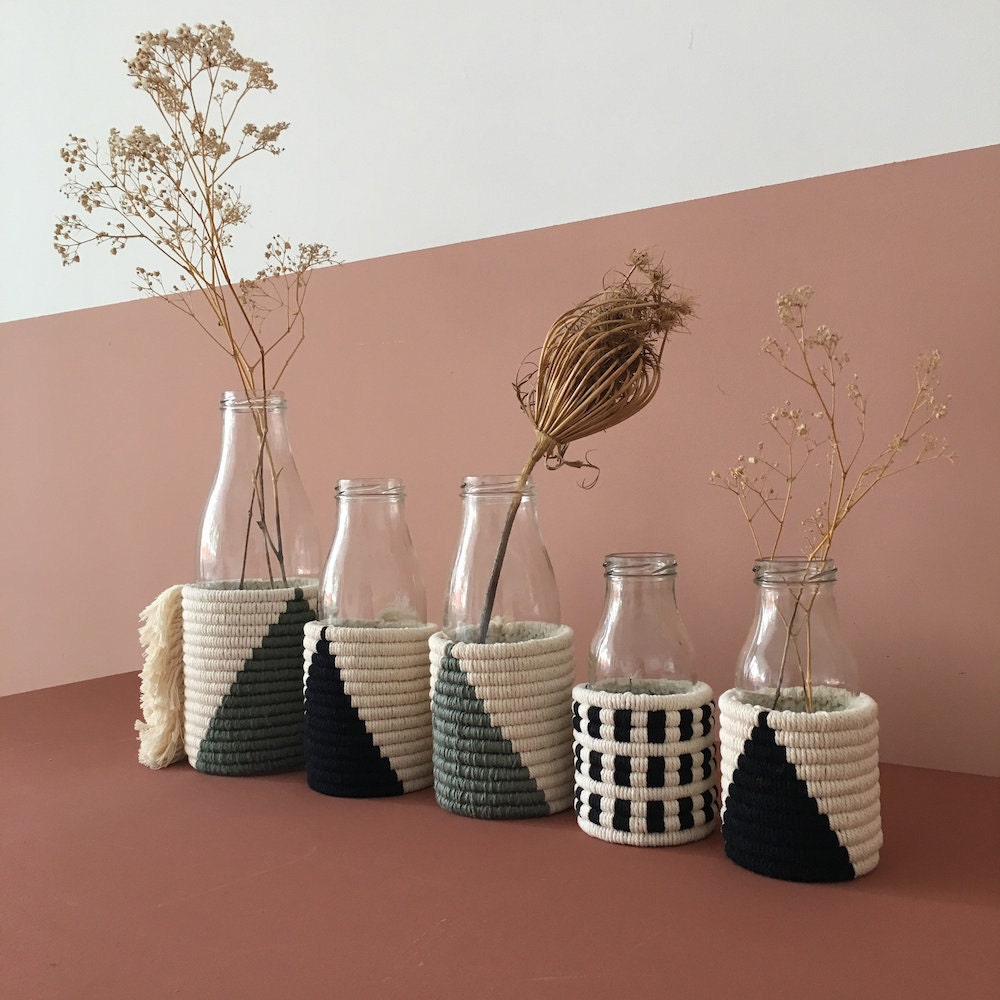 Fiber art vases from Etsy seller Studionom