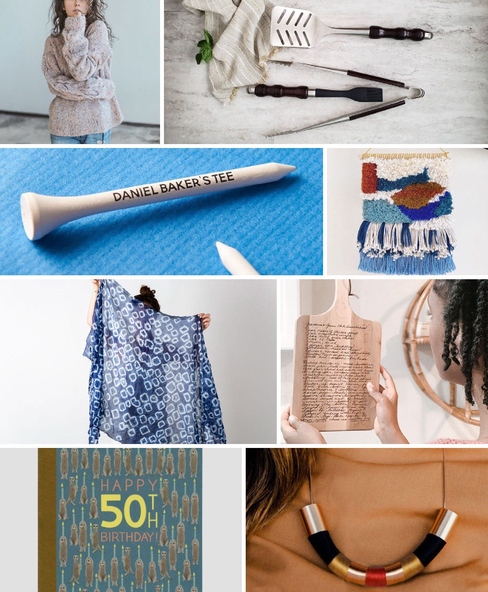 Unique 50th birthday gift ideas from Etsy