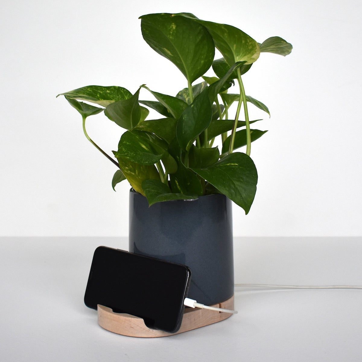 Phone dock planter from STAK Ceramics