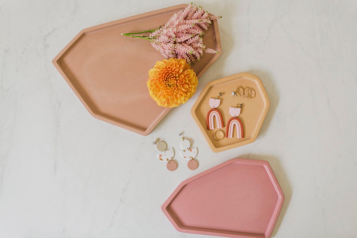 Ceramic tray trio from the A Beautiful Mess x Etsy collection