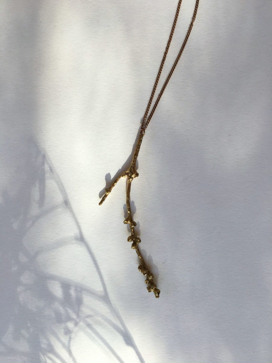 A brass branch necklace from Mai Solorzano