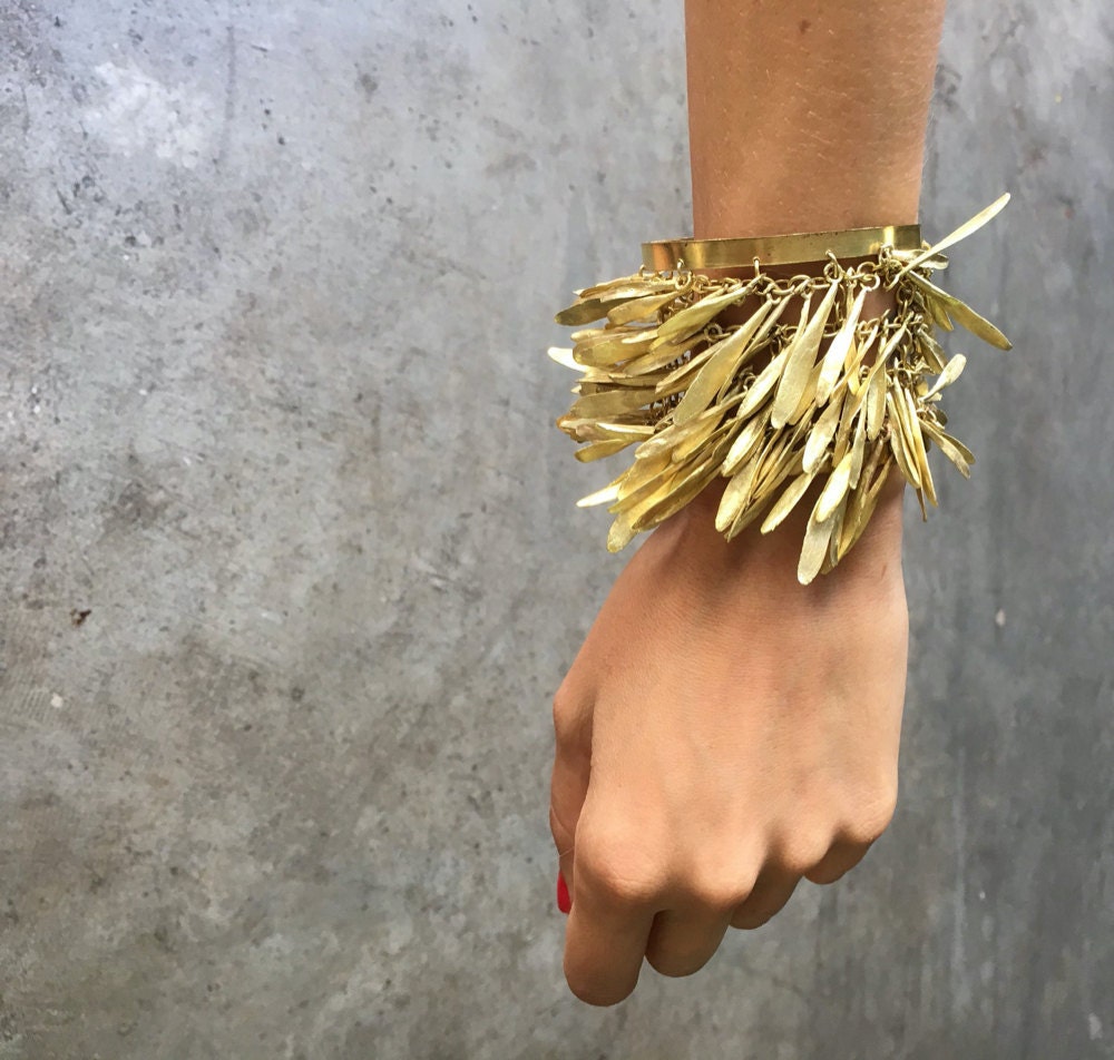 Gold leaf bracelet from Mai Solorzano