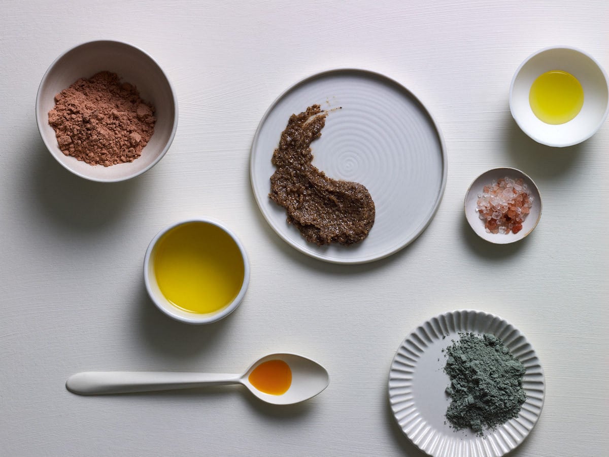 Assorted Palermo Body products on display in bowls and on plates