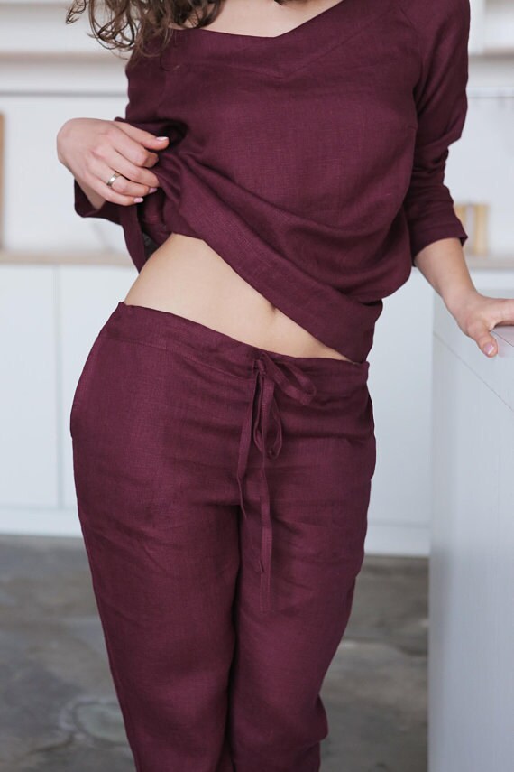 Linen pajama pants from Black Ficus