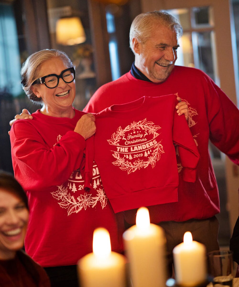 Custom family sweatshirts from Customize Fast on Etsy