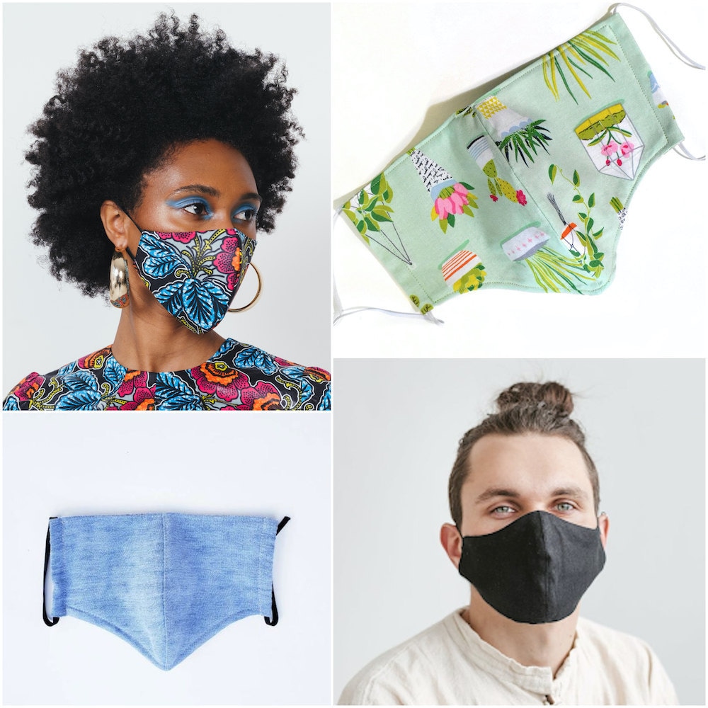 Stylish face masks from Etsy