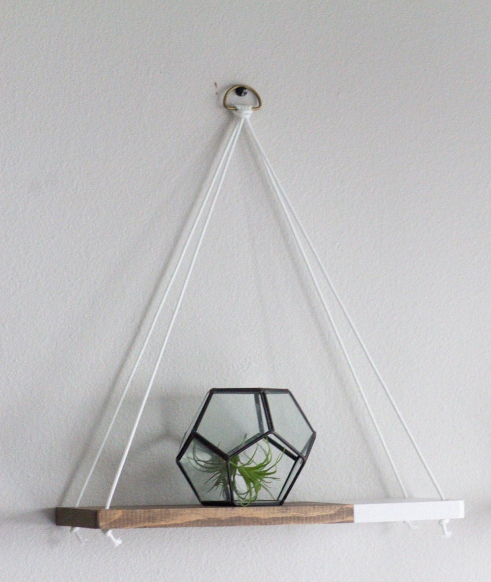 Hanging two-tone shelf from TheCraftySwirl, $20