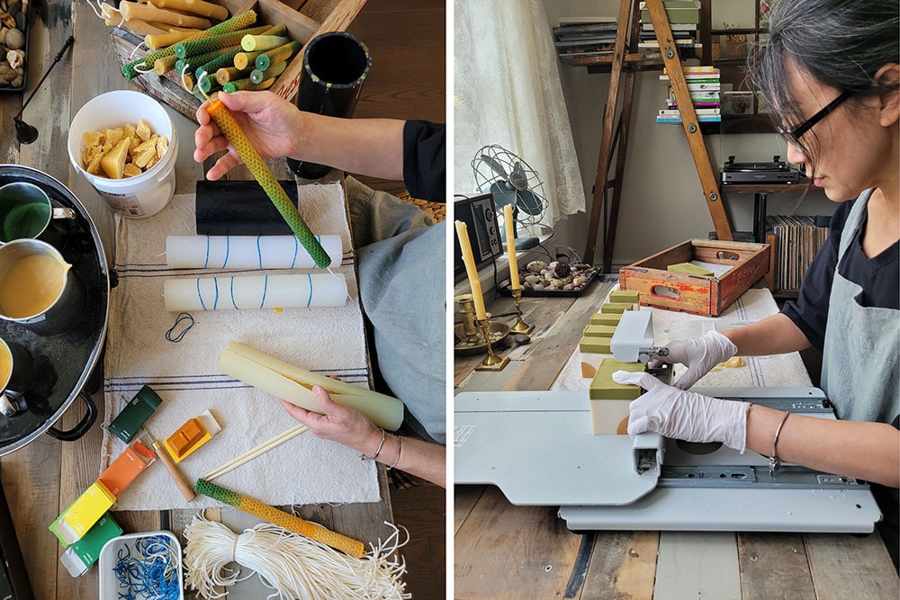 SOOWORKS creator Kyung soon Chun makes her products by hand.