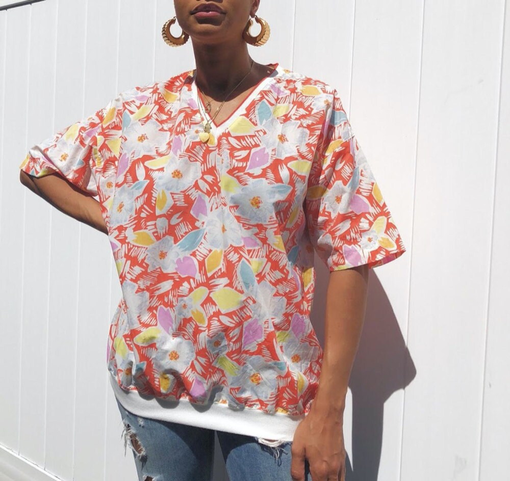A vintage floral V-neck from Threads of Habit