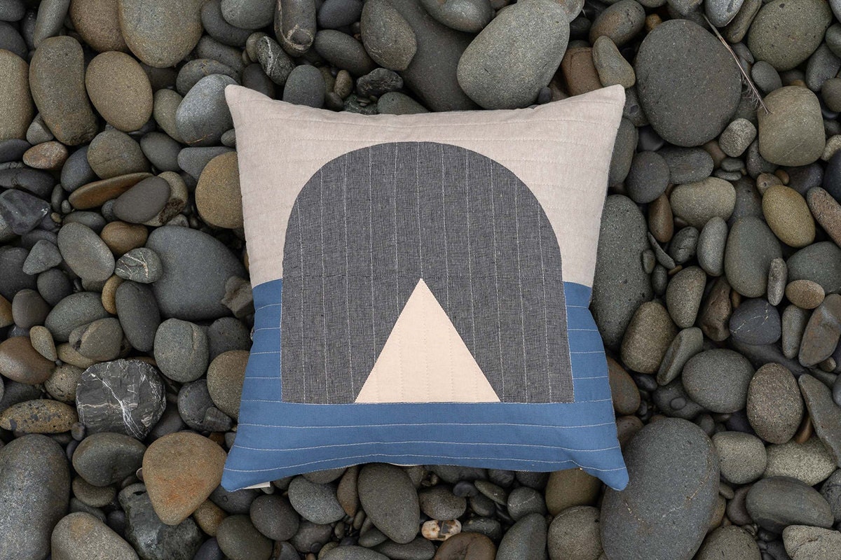 Sea Stack Pillow from Vacilando Quilting