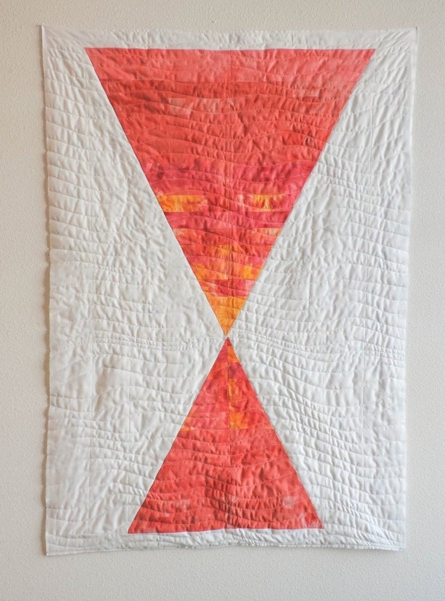 Minimalist sunset quilt pattern from Etsy