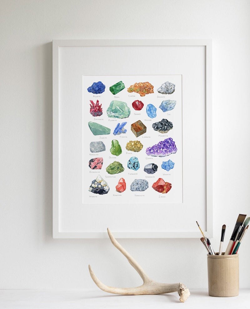 Assorted crystals print from Studio Tuesday