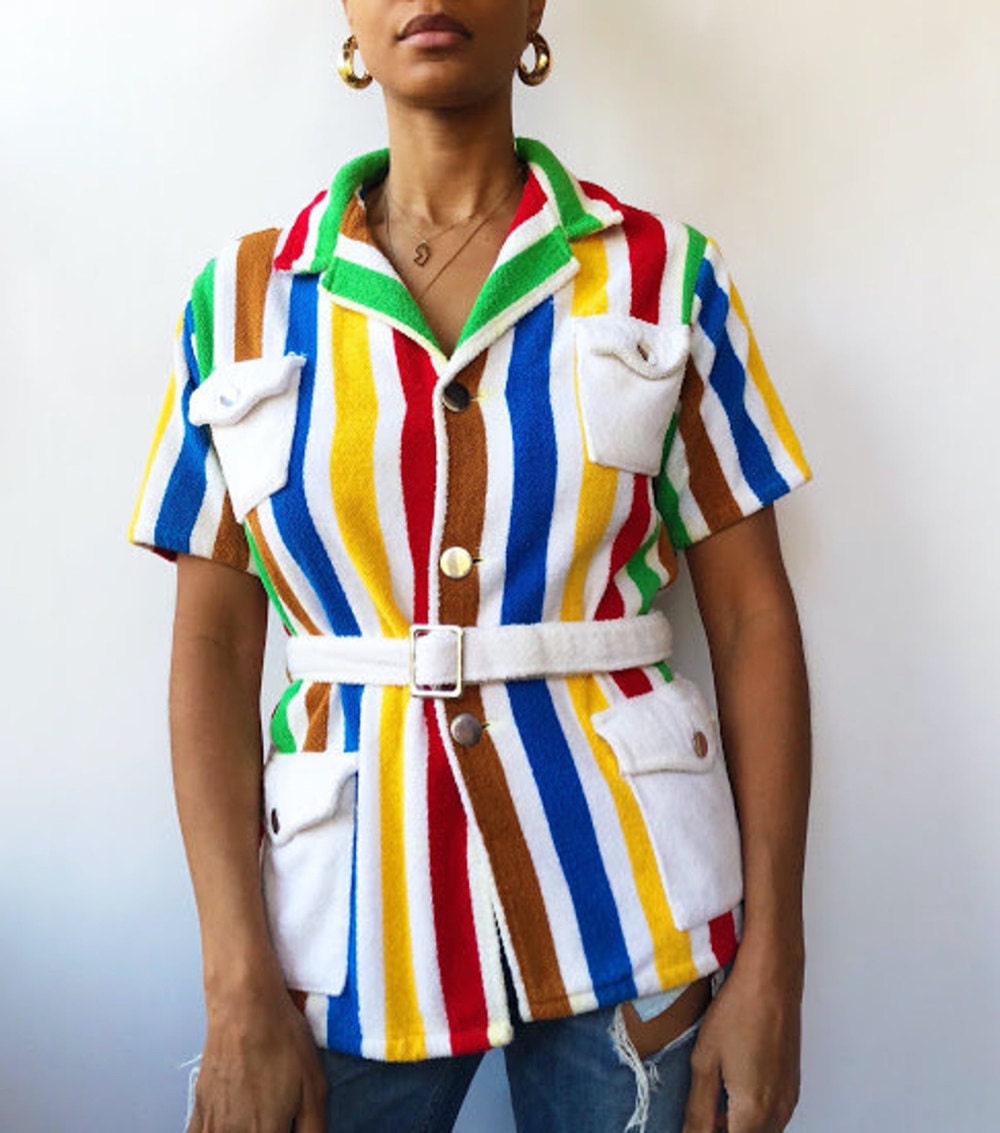 A '70s belted terry cloth shirt from Threads of Habit
