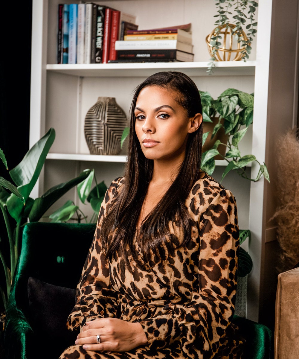 A portrait of Sweet Home Alberti shop owner Casey Alberti in her home studio.