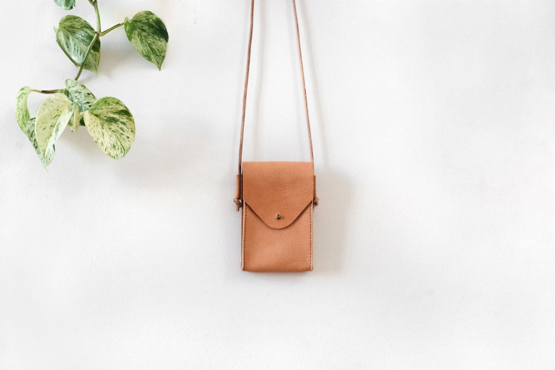 Leather phone sling from Small Queue