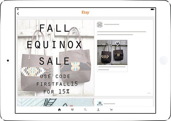When buyers tap into Shop Updates on their app homescreen, they’ll see a feed displaying updates from any sellers that they’ve favorited or purchased from HawksAndDoves .