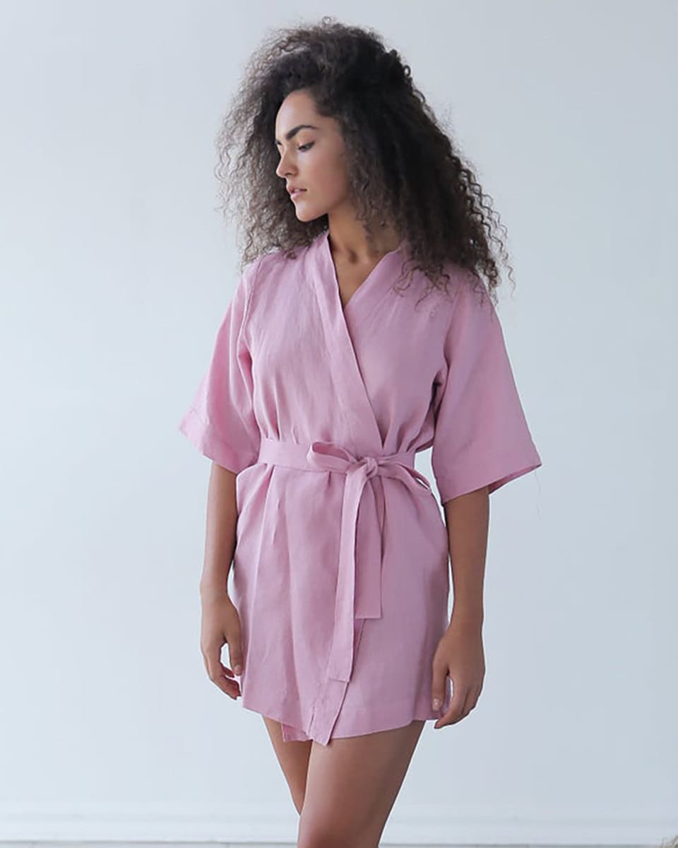 Linen robe