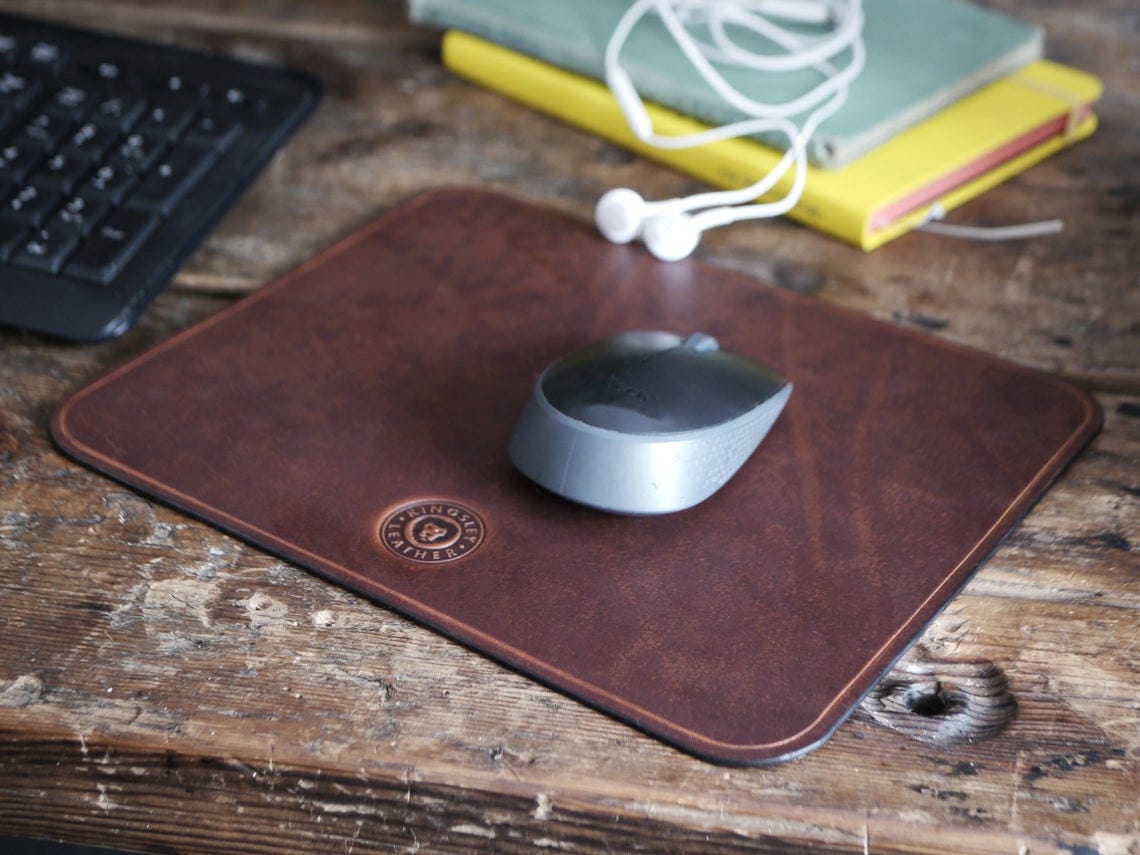 Leather mousepad from Kingsley Leather