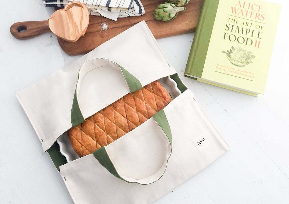 Reusable canvas culinary tote from Aplat Tote