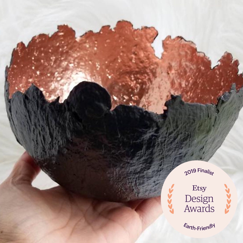 A recycled paper pulp bowl from Franky and J Designs