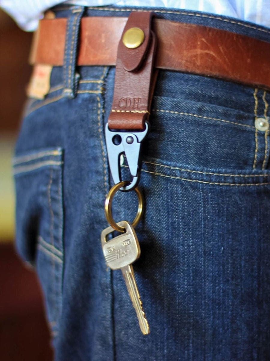 Personalized leather keychain from Holtz Leather Co., and more of the best dad gifts from Etsy