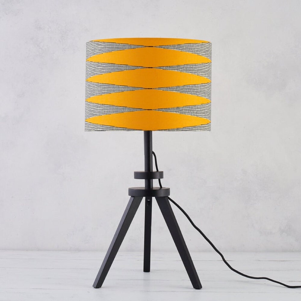 Yellow zigzag lampshade from Bespoke Binny