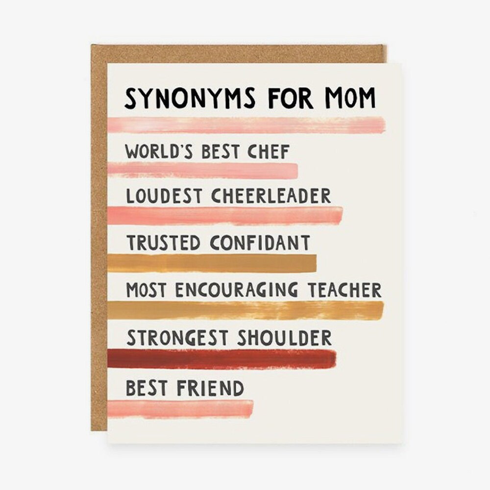 A unique Mother's Day card for a mom who's a chef, cheerleader, confidant, teacher, shoulder to cry on, and best friend