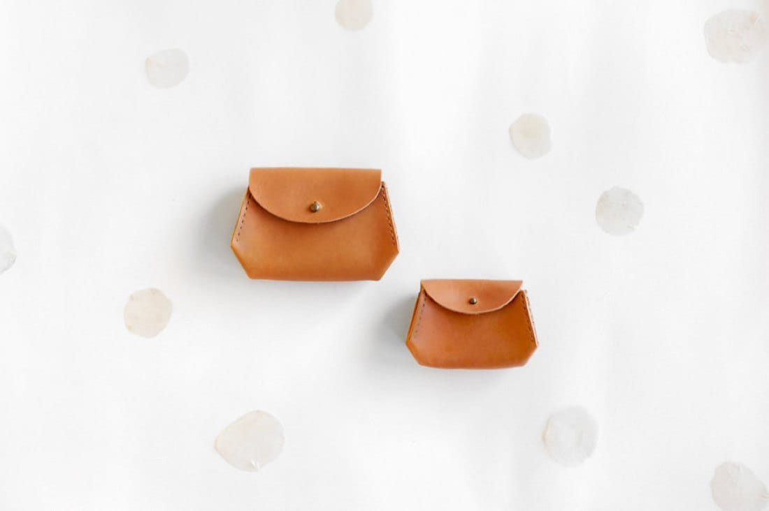Small leather pouches from Small Queue
