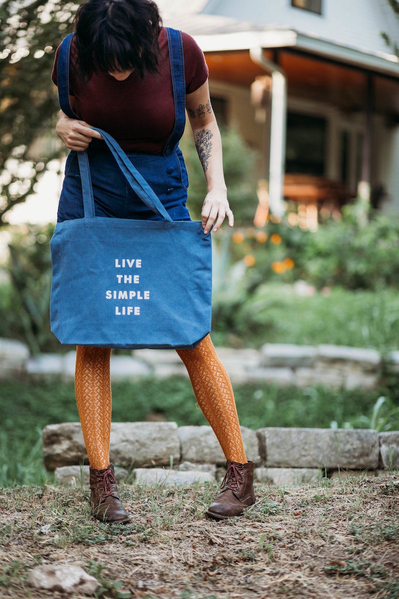 "Live The Simple Life" reusable tote bag from Nature Supply Co.