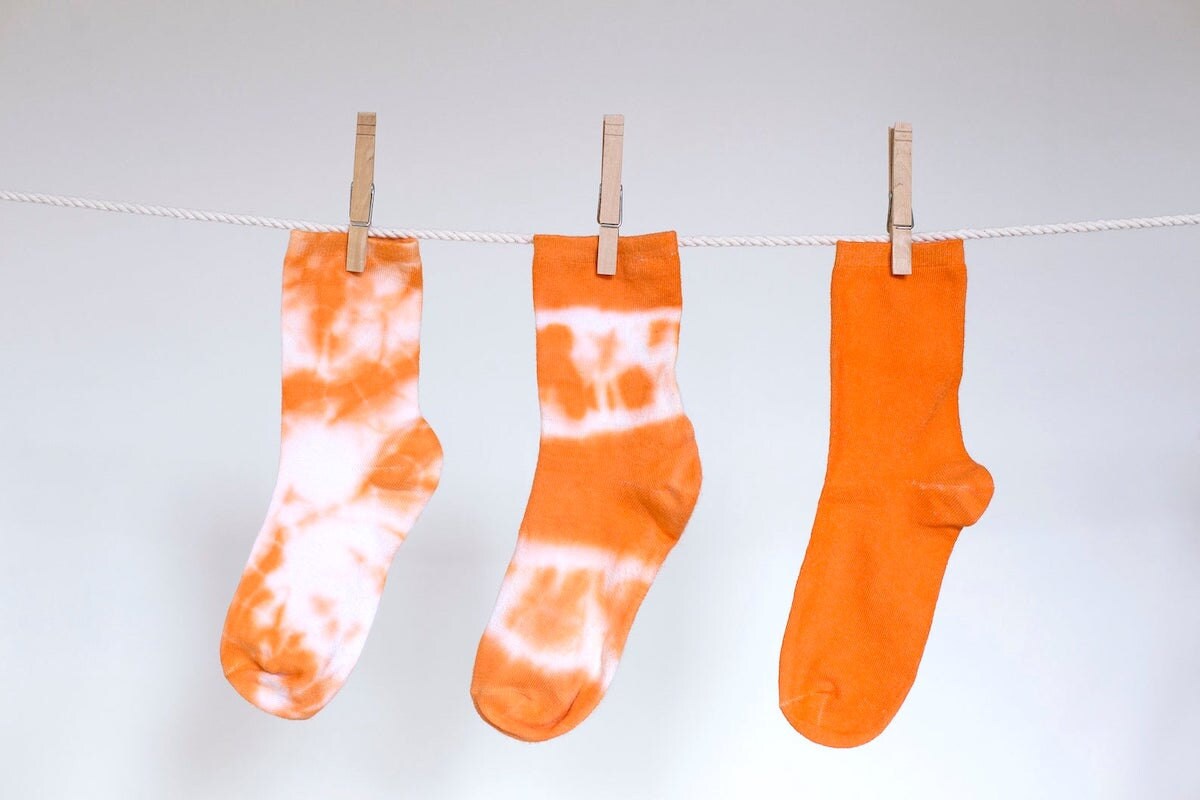 Tie-dyed socks from Etsy