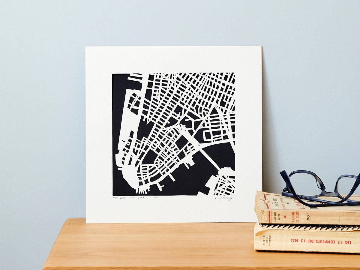 hand-cut paper map from Studio KMO