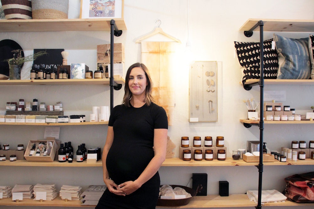 Portrait of Among the Flowers shop owner Megan Taber.