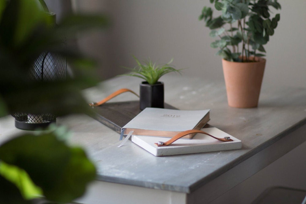 Wide, two-tone table tray from TheCraftySwirl, from $45