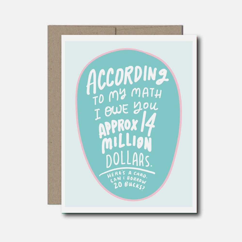 A unique Mother's Day card for a generous mom