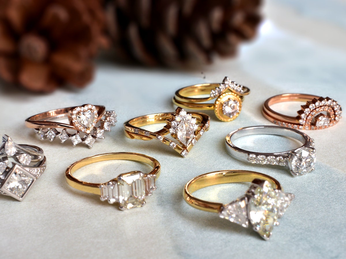 Assorted rings from Abhika Jewels