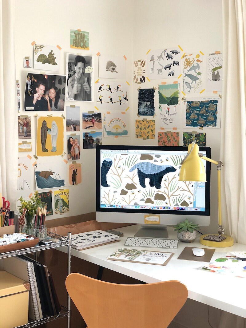 A colorful corner of the Yeppie Paper studio A colorful corner of the Yeppie Paper studio