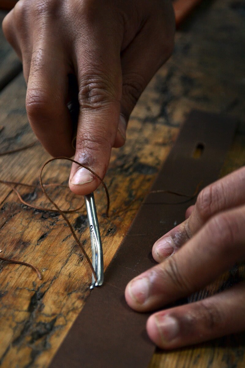 Kingsley at work in his studio