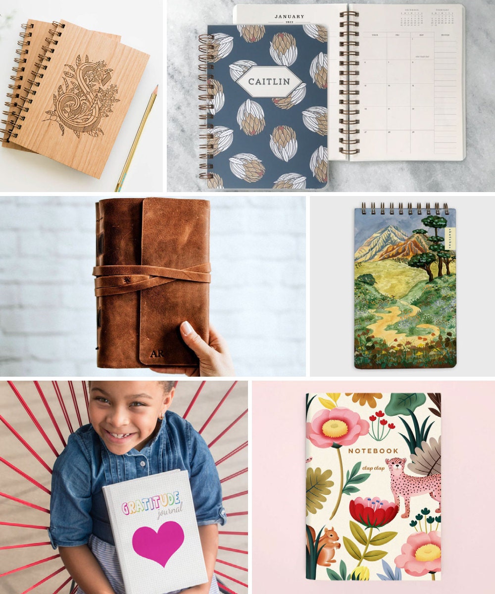 Inspiring notebooks and other back-to-school supplies from Etsy