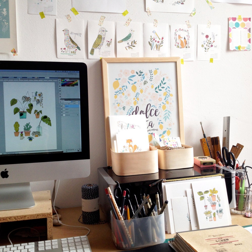 Yolande's desk and workspace Yolande's desk and workspace