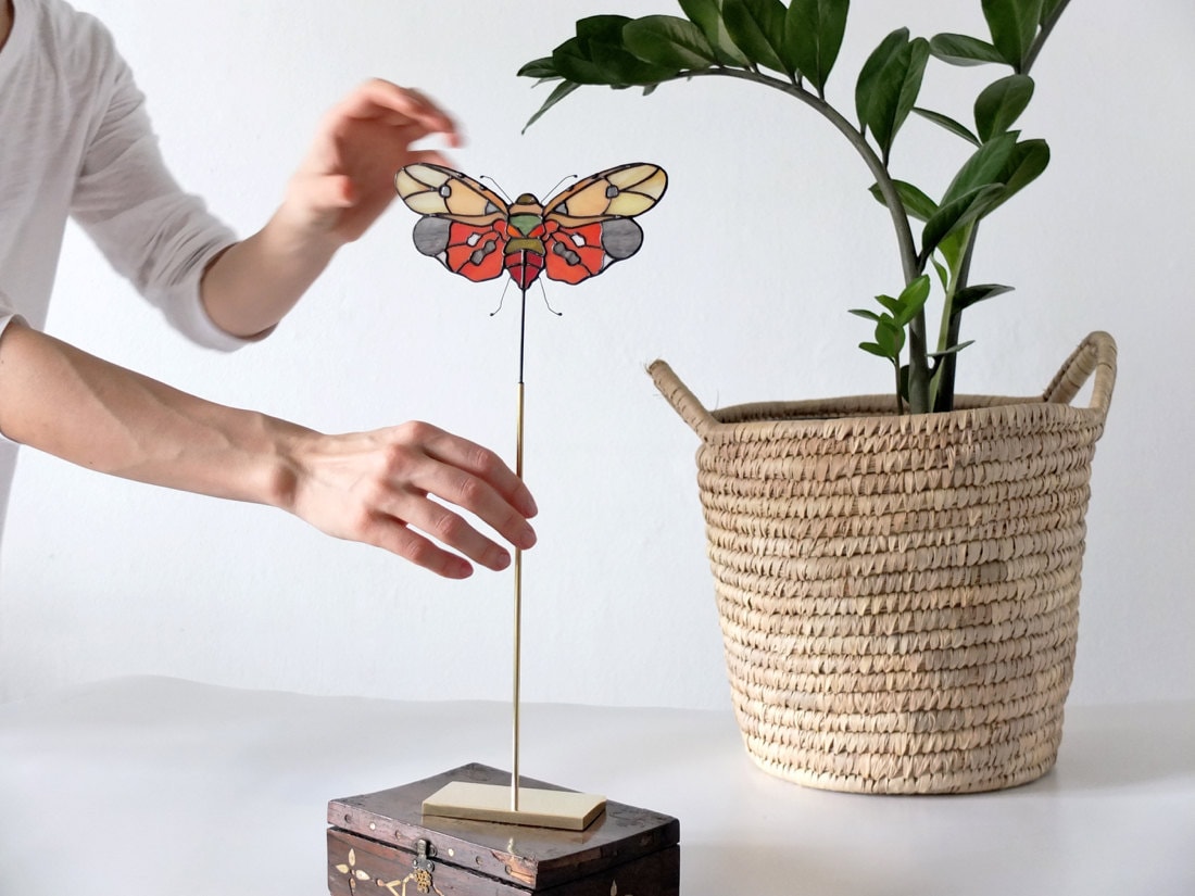 Mini stained-glass bug suncatcher from Elena Zaycman