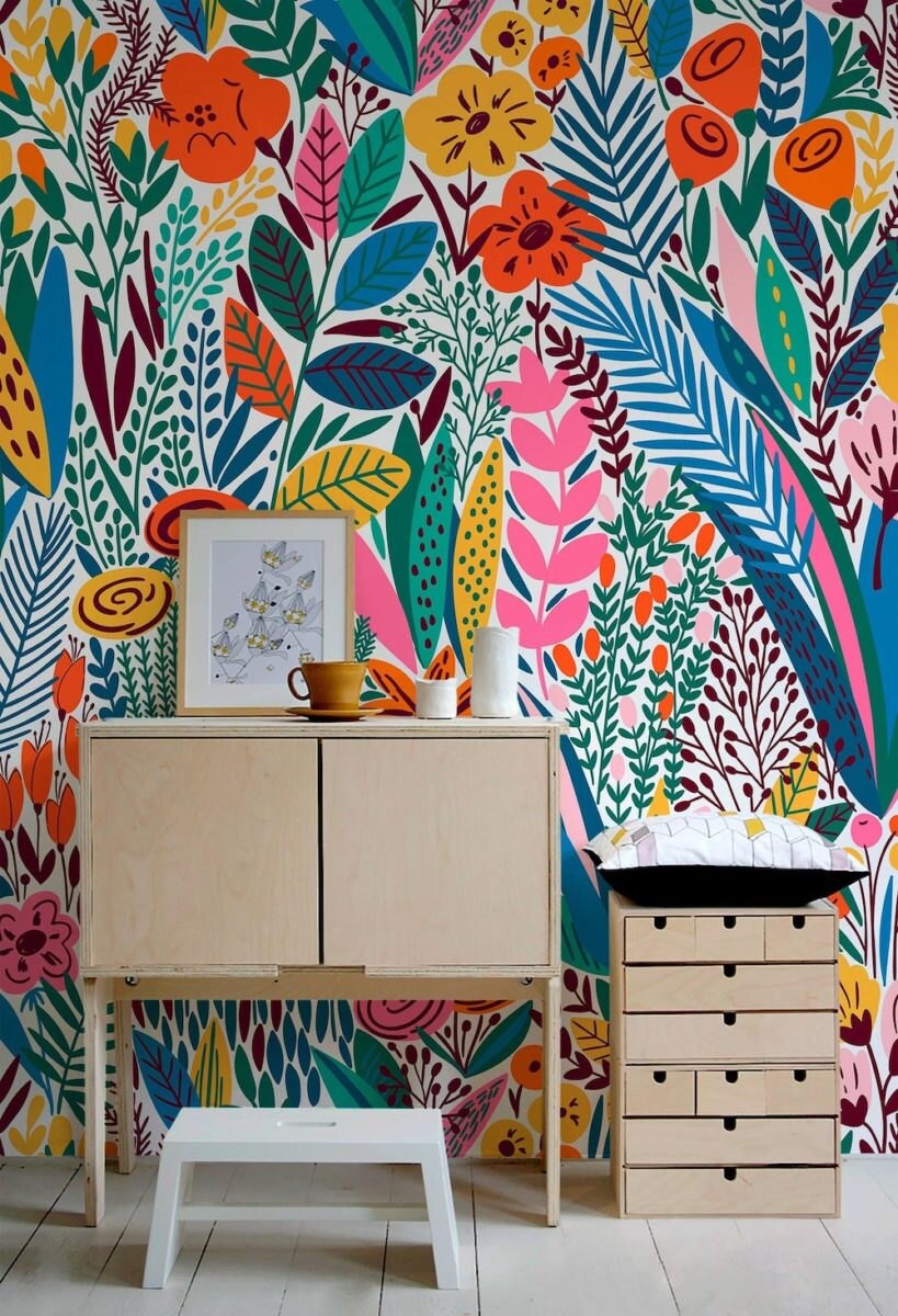 Scandinavian-inspired removable wallpaper from Scandinavian Workshop