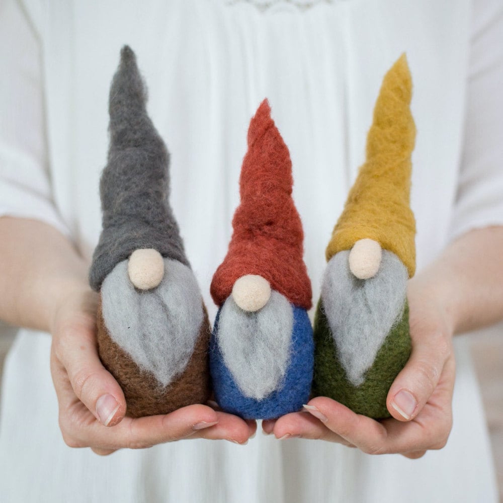 A gnomes needle felting kit from Felted Sky