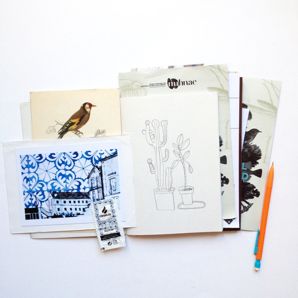 Various found papers and clippings from Yolande Six's sketchbook Various found papers and clippings from Yolande Six's sketchbook