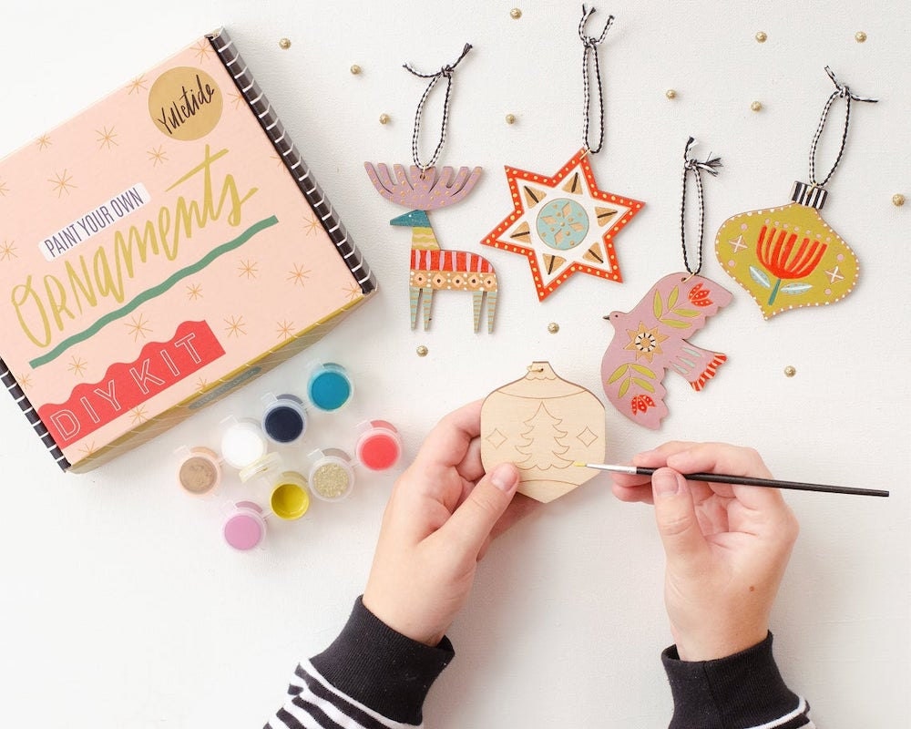 Paint-your-own ornament kit from Jill Makes