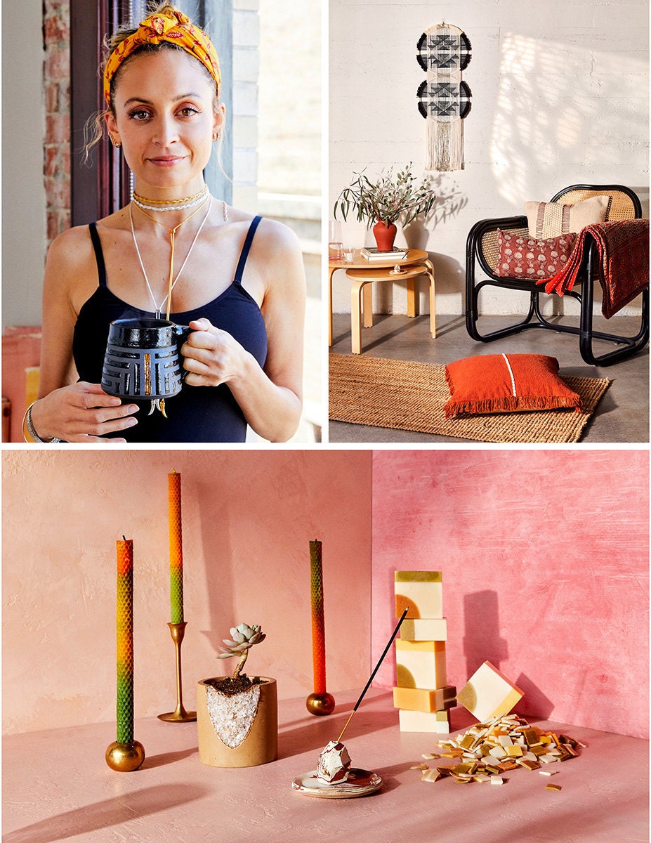 A collage of images featuring Nicole Richie and her limited-edition Creator Collab.