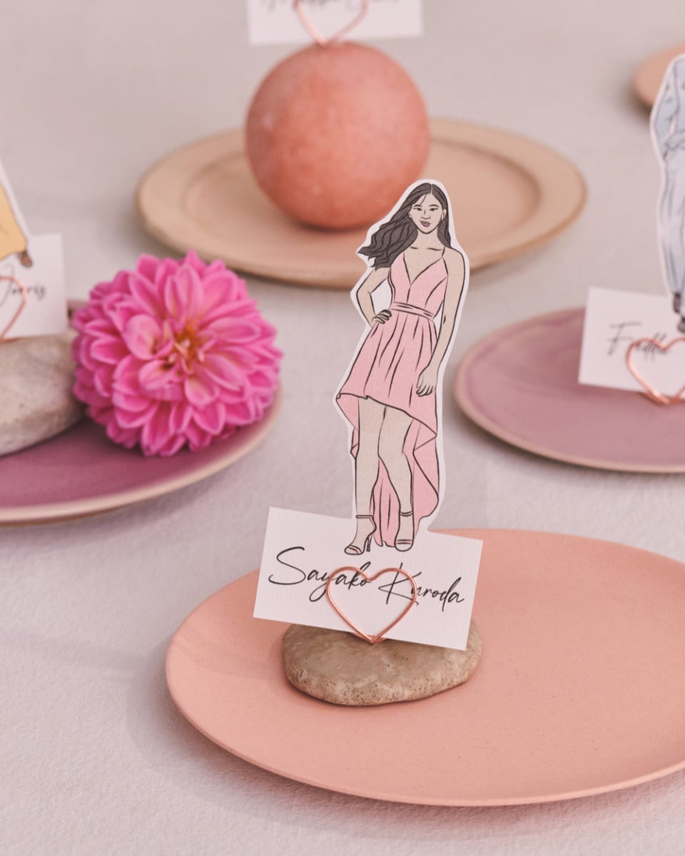 The Etsy Design Awards Paper & Party Category Winner: custom illustrated placecards by Kyri Design