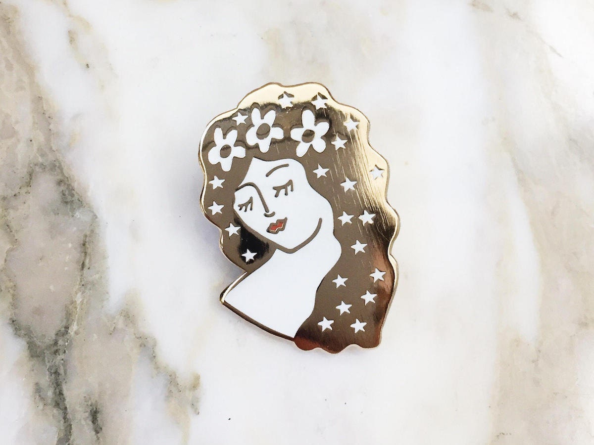 Zodiac-inspired pin from Kristina Micotti Illustration