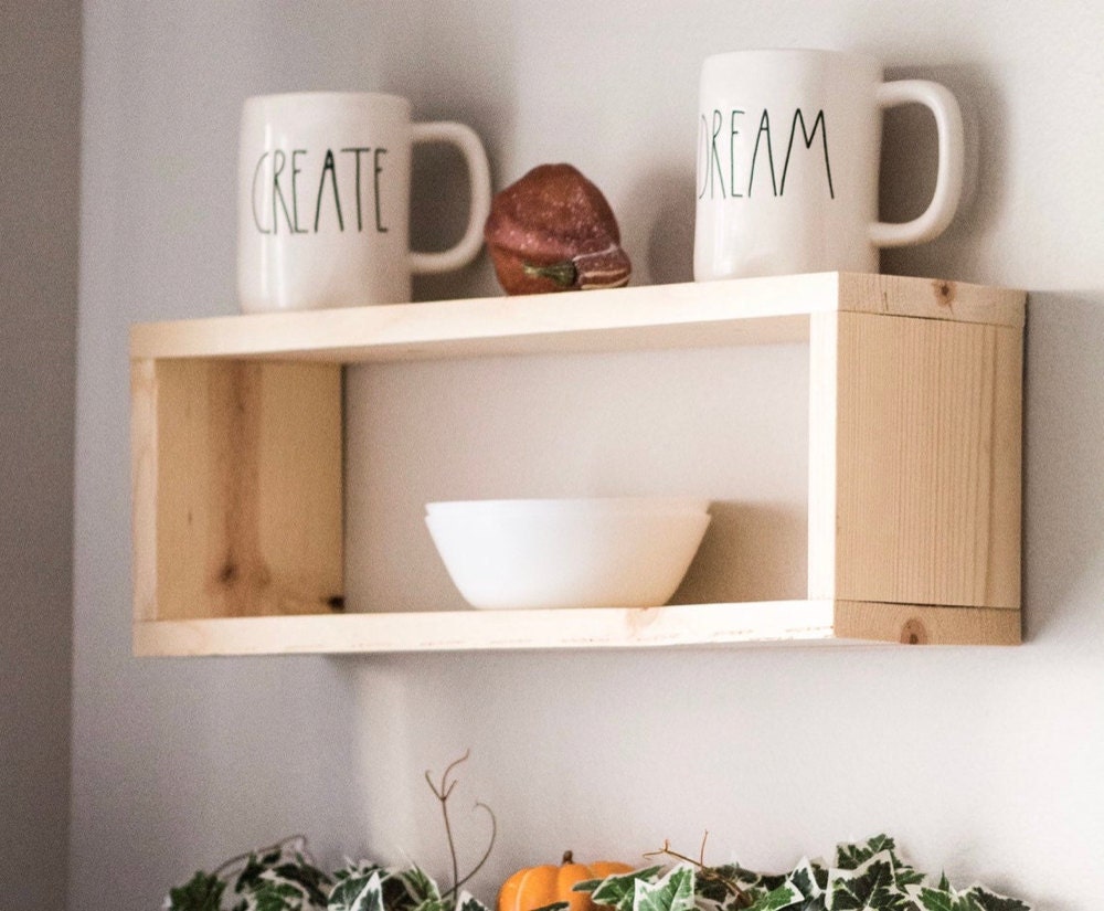 Floating box shelf from TheCraftySwirl, from $25